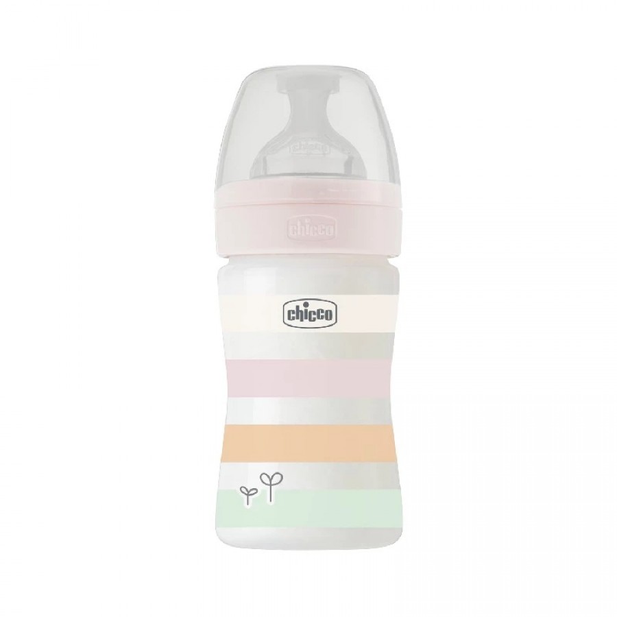 Chicco шише пластично well being 150 ml розе